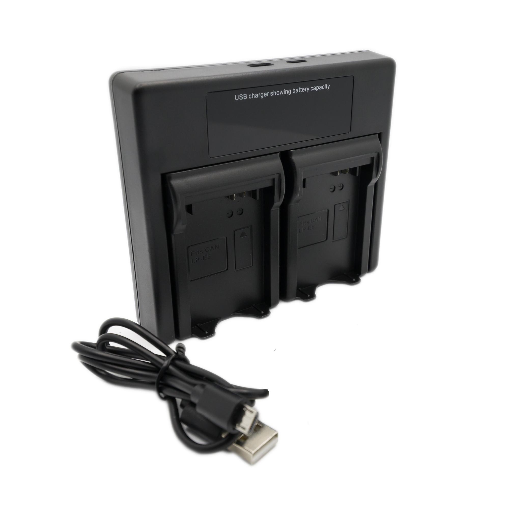 Hridz LP-E5 Battery Charger for Canon EOS Rebel and Kiss Cameras - HRIDZ