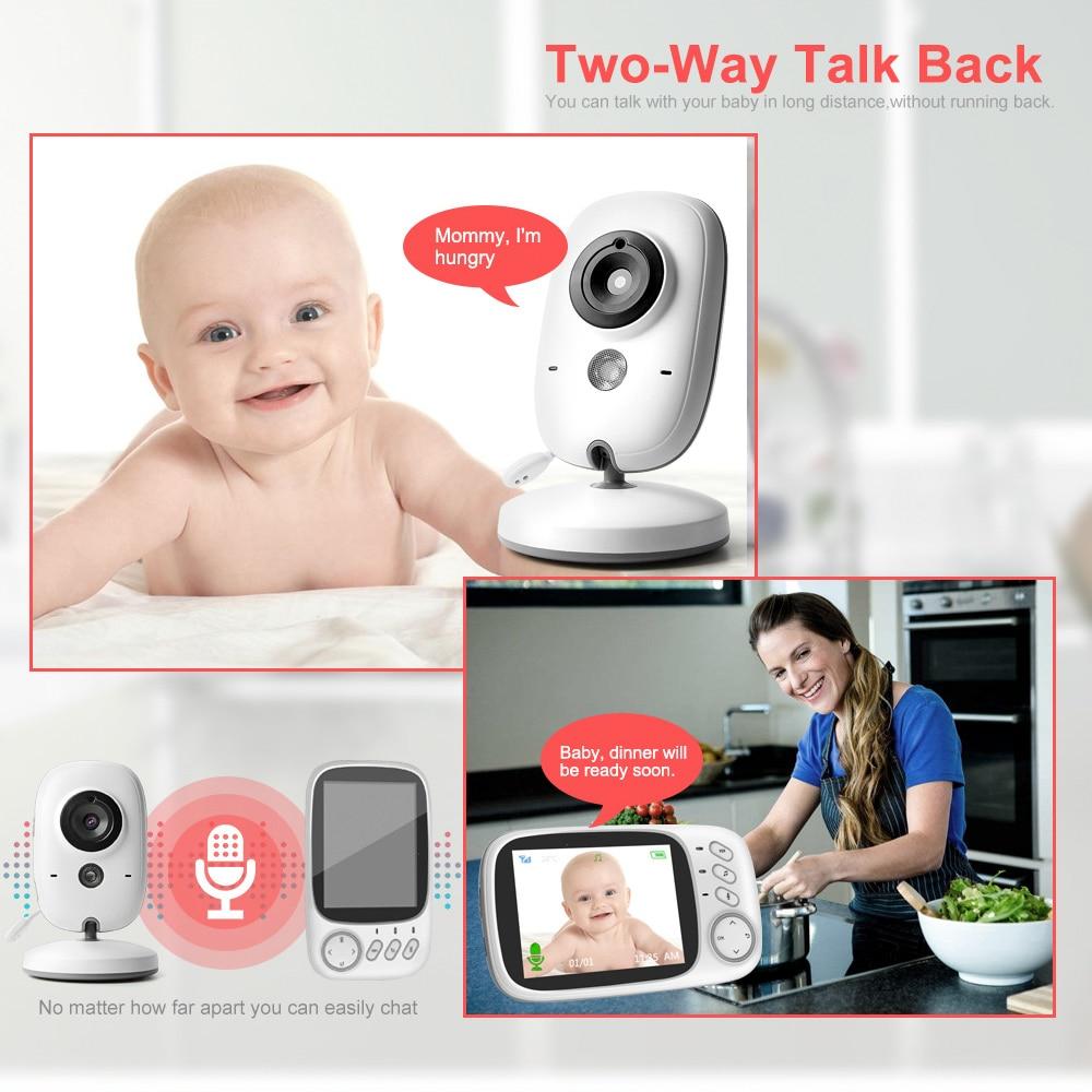 Video Baby Monitor camera with 3.2" LCD Wireless No app needed Audio Monitor with Camera Baby Alarm - HRIDZ