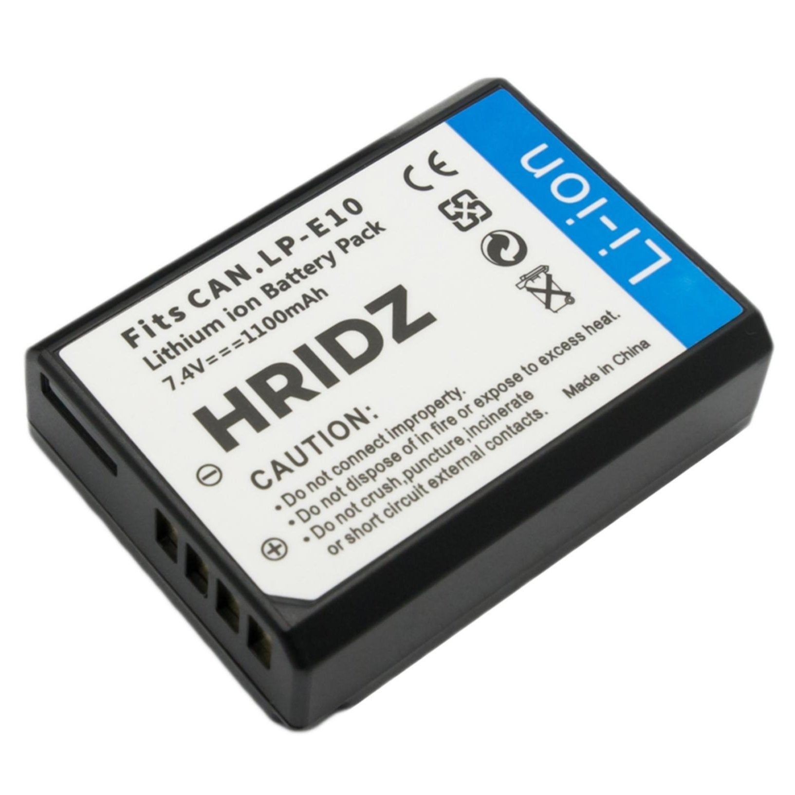 Hridz LP-E10 Battery for Canon EOS 3000D 1500D 1300D 1200D 1100D E10 LC-E10 - HRIDZ