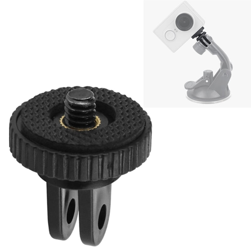 Aluminium Alloy 1/4 Mini Tripod Adapter Mount Holder for GoPro Insta360 xiaomi Yi - HRIDZ