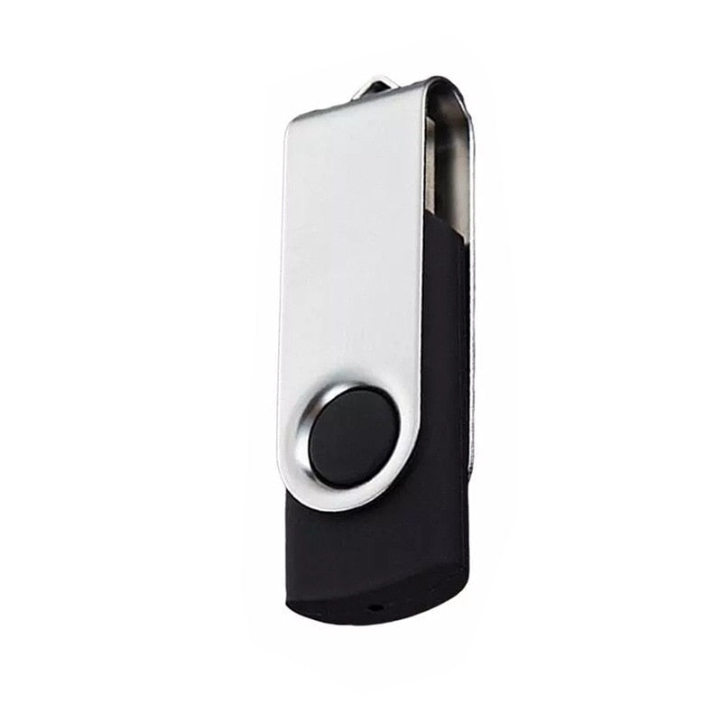 Black 64G Rotating USB Flash Drive High-Speed Portable for Computer 
