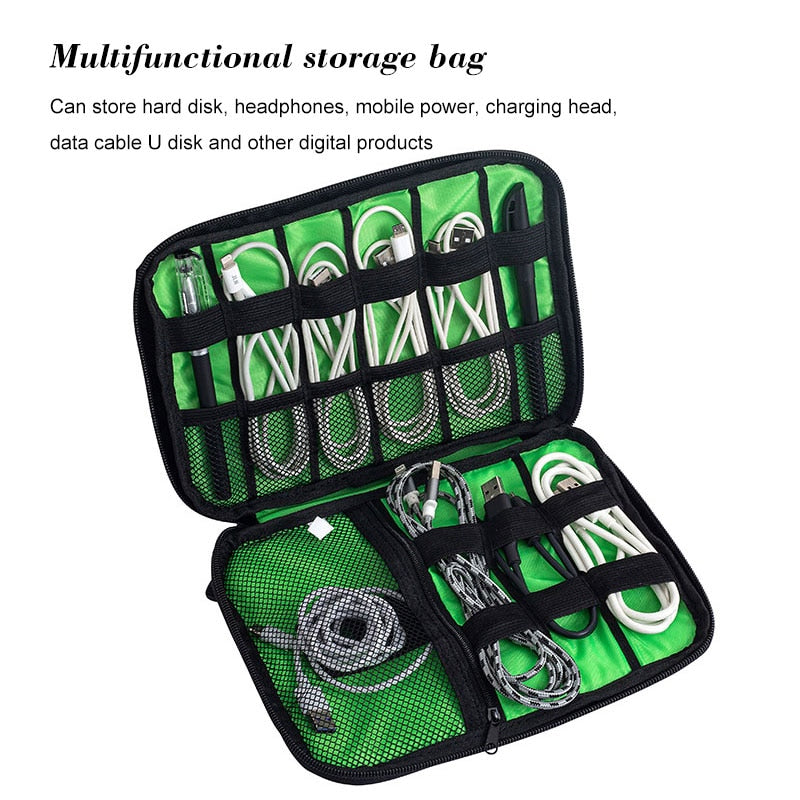 Hridz Digital Storage Bag USB Data Cable Organizer For Earphone Wire Bag Pen Power Bank Travel Kit - HRIDZ