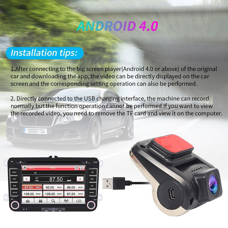 Car Dash Camera with 32GB Memory card USB Pro 1080P Night Vision Dashcam - HRIDZ