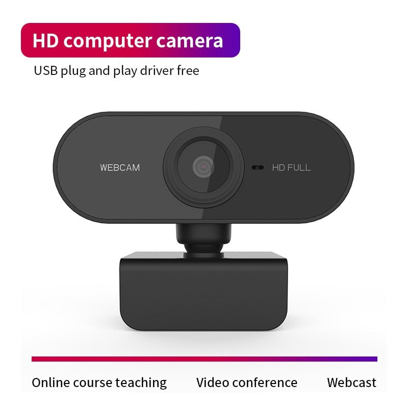 Built-in Microphone Mac Computer USB Laptop Webcam Web Camera Full HD 1080P - HRIDZ