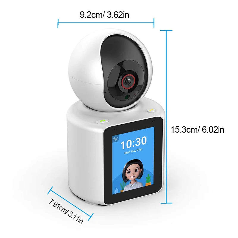 WiFi Camera Visual Screen Dual-Way intercom Desktop Rotate Surveillance Cameras IP Camera - HRIDZ