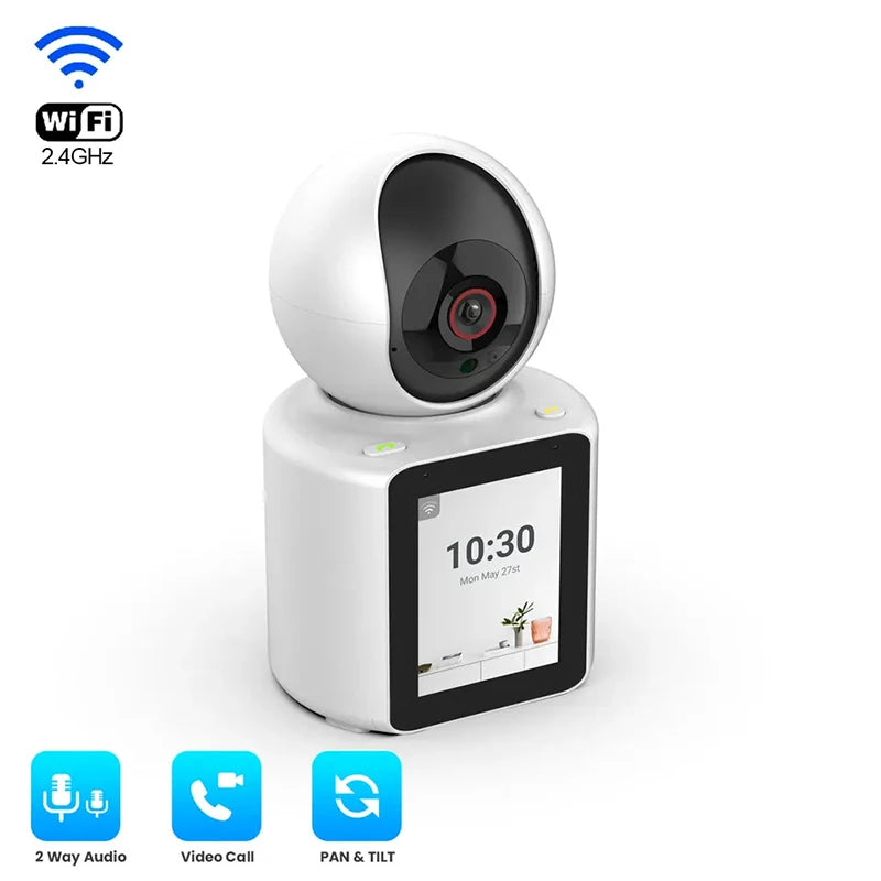 WiFi Camera Visual Screen Dual-Way intercom Desktop Rotate Surveillance Cameras IP Camera - HRIDZ