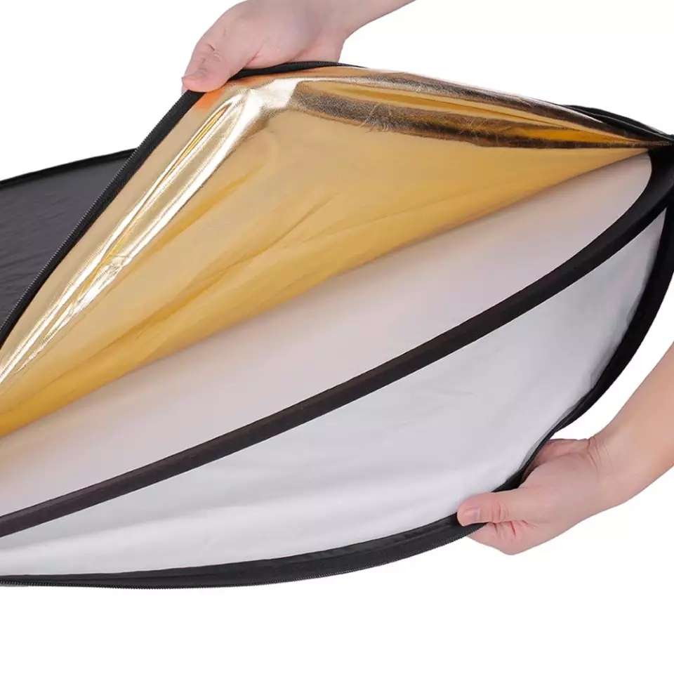 Hridz 5 in 1 Multi-Disc Collapsible Reflector-Silver Gold White Black - HRIDZ