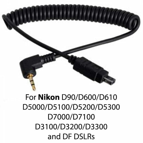 Hridz 2.5mm-N3 Camera Shutter Release Cable for Nikon D series cameras - HRIDZ