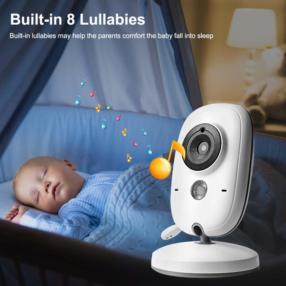 Video Baby Monitor camera with 3.2" LCD Wireless No app needed Audio Monitor with Camera Baby Alarm - HRIDZ