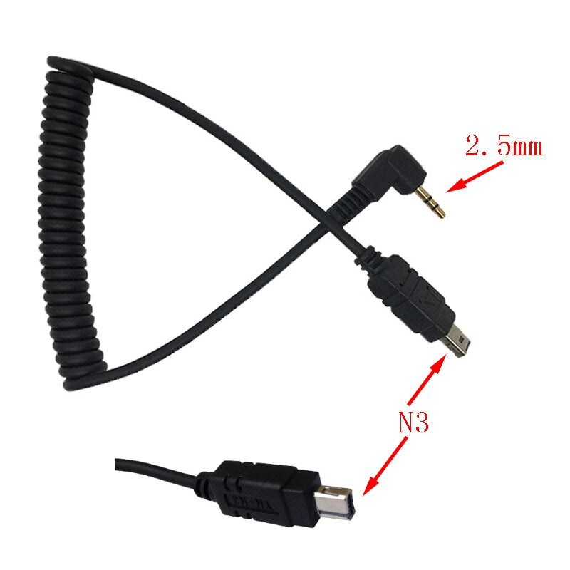 Hridz 2.5mm-N3 Camera Shutter Release Cable for Nikon D series cameras - HRIDZ