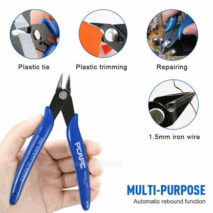 Flush Side Cutter Precision Shear Wire Snips Pliers Tool Diagonal Mini Cutters 