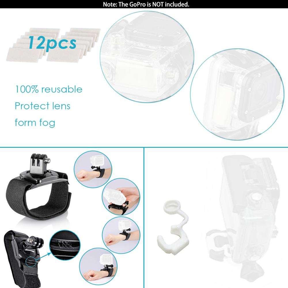 Action camera accessories GoPro Accessories Set for Go Pro Hero 10 9 8 Max7 6 5 4 Black Mount - HRIDZ