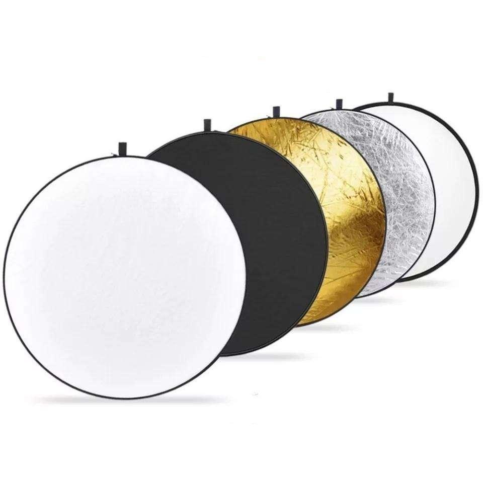 Hridz 5 in 1 Multi-Disc Collapsible Reflector-Silver Gold White Black - HRIDZ