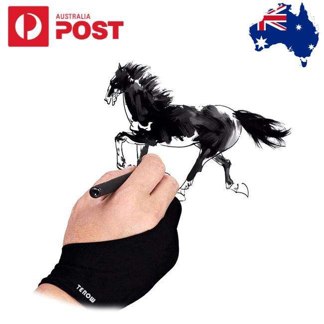 Terow Artist Glove Australia for Drawing Tablet 2 finger Anti-Fouling Both for Right Left Hand - HRIDZ