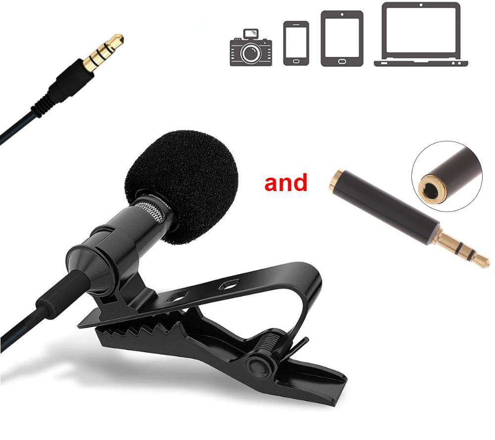 Hridz Clip-on Lapel Mini Lavalier Mic Microphone - 3.5mm Mic for PC, Phone, DSLR - HRIDZ