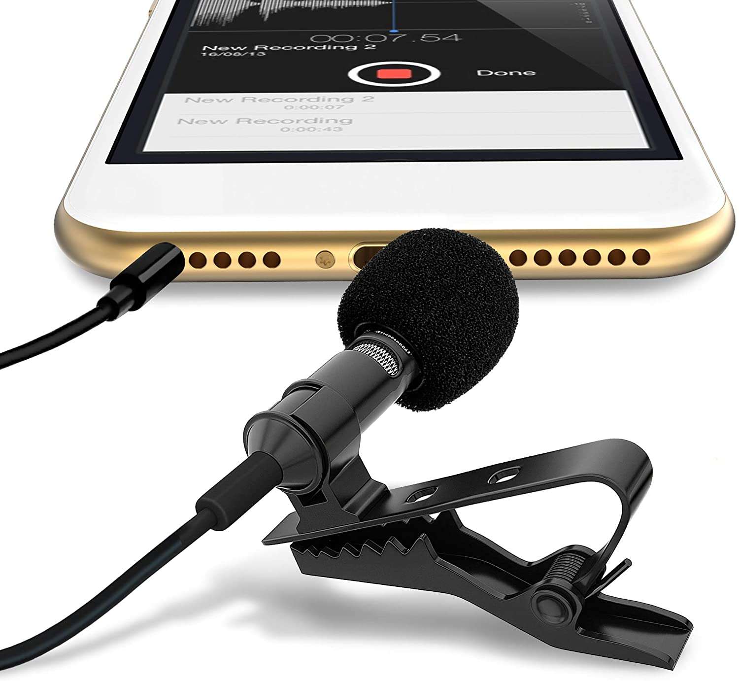 Hridz Clip-on Lapel Mini Lavalier Mic Microphone - 3.5mm Mic for PC, Phone, DSLR - HRIDZ