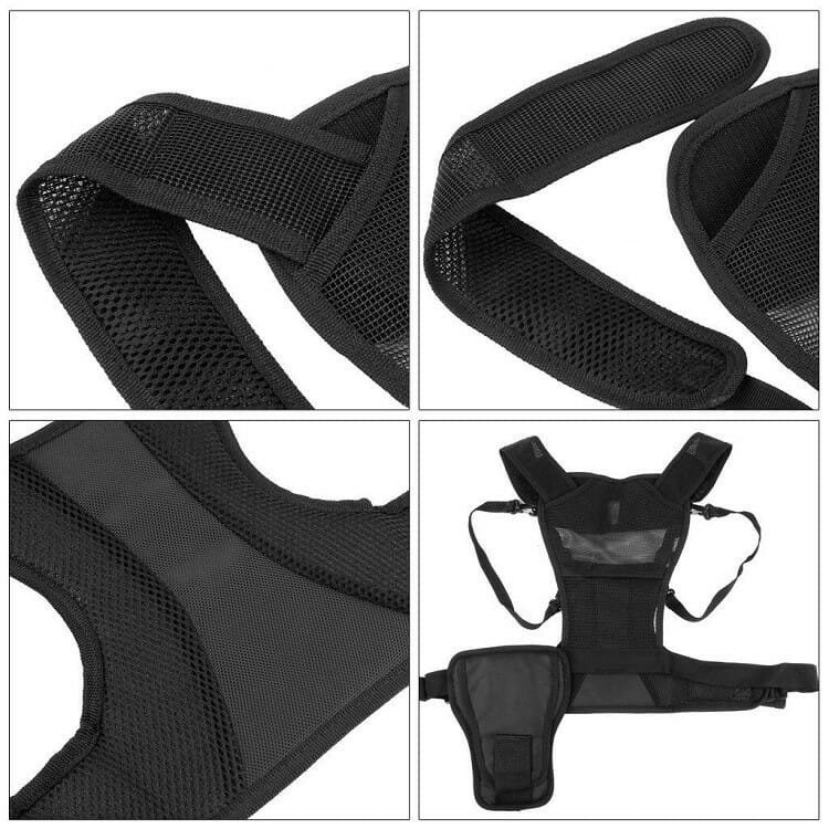 Dual Multi Camera Carrier Chest Harness Vest with Mounting Hubs - HRIDZ