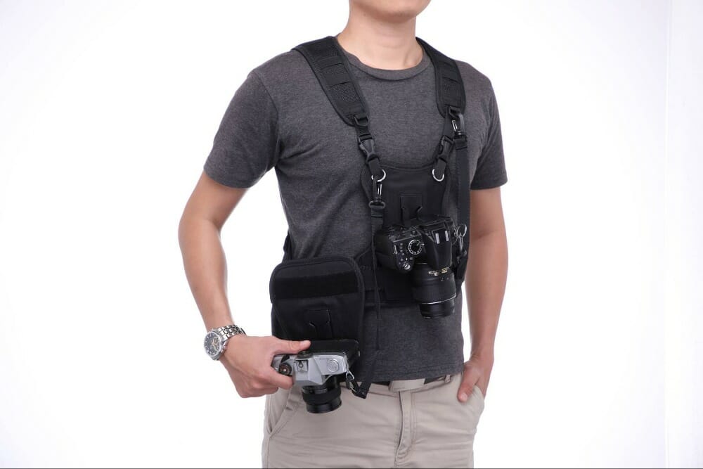 Dual Multi Camera Carrier Chest Harness Vest with Mounting Hubs - HRIDZ