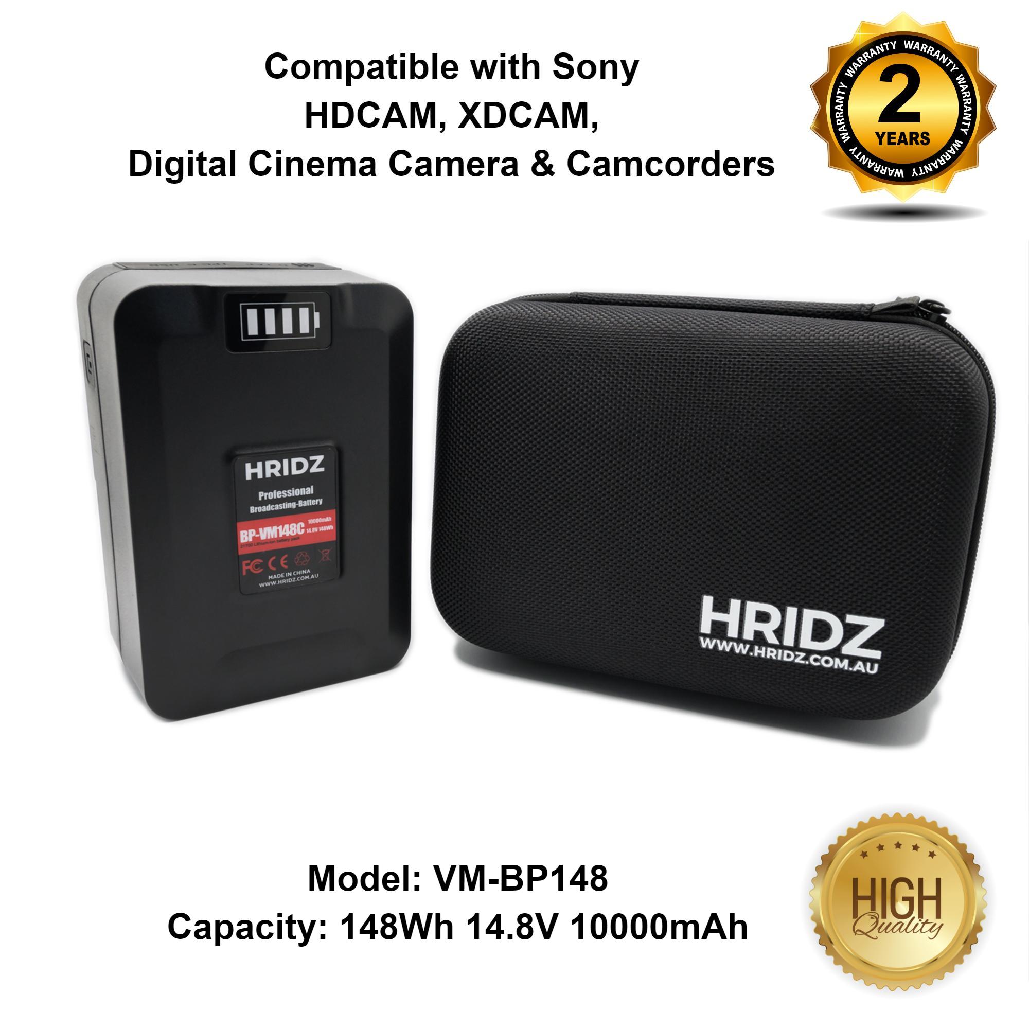 HRIDZ V-Mount V-Lock VM-BP148 Battery – 148Wh 14.8V 10000mAh for Studio Video Production - HRIDZ