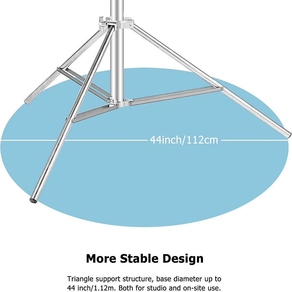 2.8m Stainless Steel Light Stand Heavy Duty Tripod for Studio Photo Softbox Lighting Hridz - HRIDZ