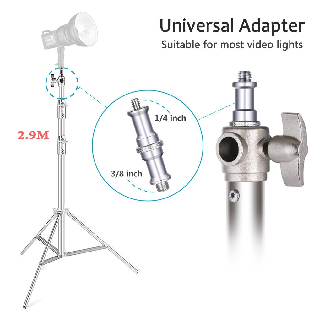 Hridz VL100 Light with NPF970 Battery Pack & 2.8m Heavy duty stand Combo Pack - HRIDZ