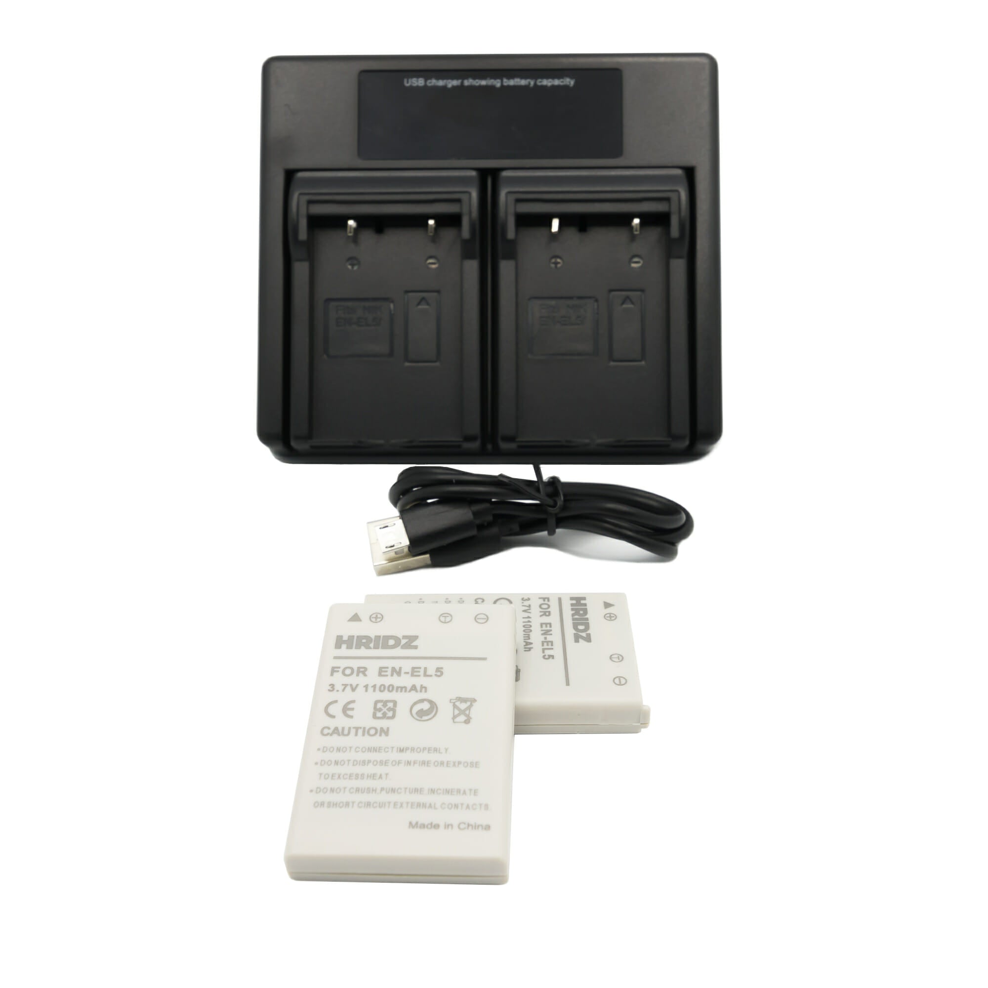 HRIDZ EN-EL5 Battery & Charger Set For Nikon Coolpix 3700 4200 5200 5900 7900 E3700 P5000 - HRIDZ