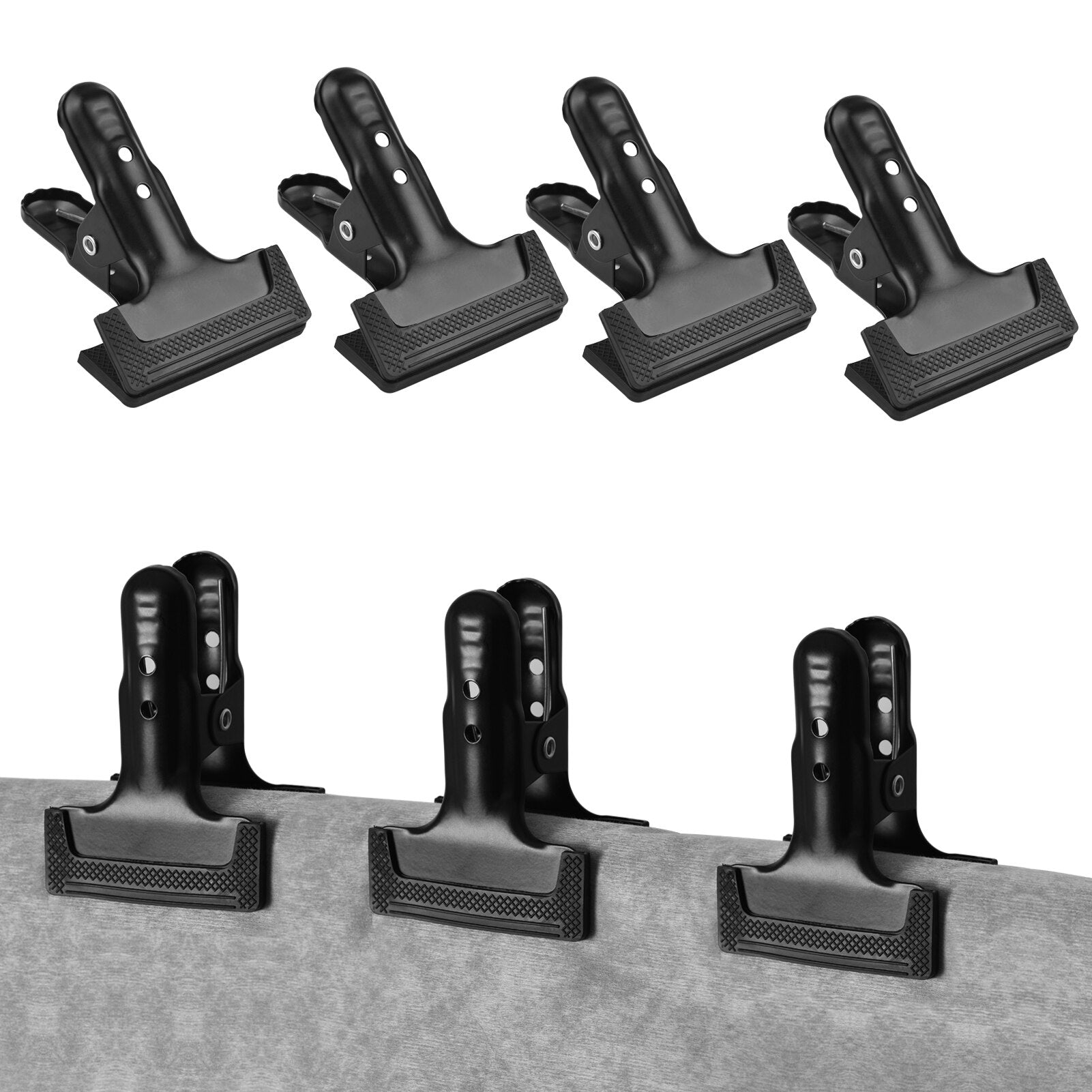 Up to 10Pcs HRIDZ Heavy Duty Spring Metal Clip Photography Backdrop Clamps with Rubber Pad - HRIDZ