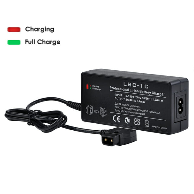 HRIDZ LBC-1C 16.8V 3A V-Mount D-Tap V Lock Battery Charger with Power Cable - HRIDZ