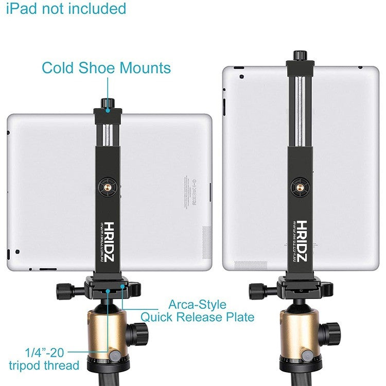 Adjustable Tablet Holder Mount For Stand Tripods for iPad Tablets iPads - HRIDZ