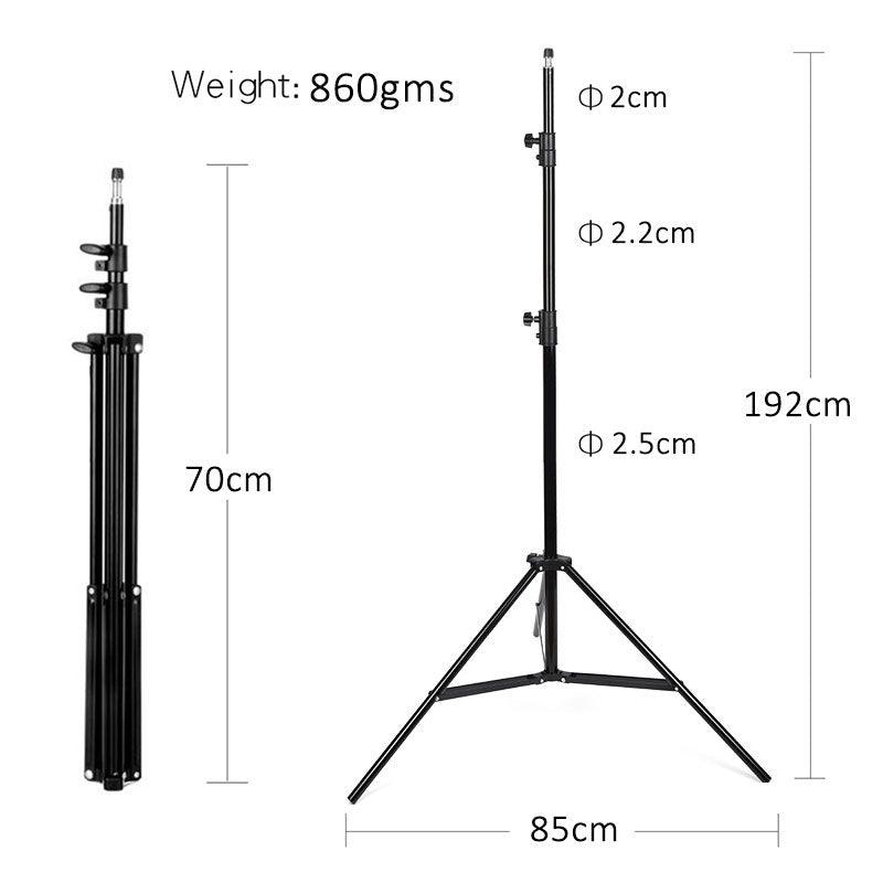 8Pcs 190cm Light Stands with 1/4" Adapter for Photography light - HRIDZ