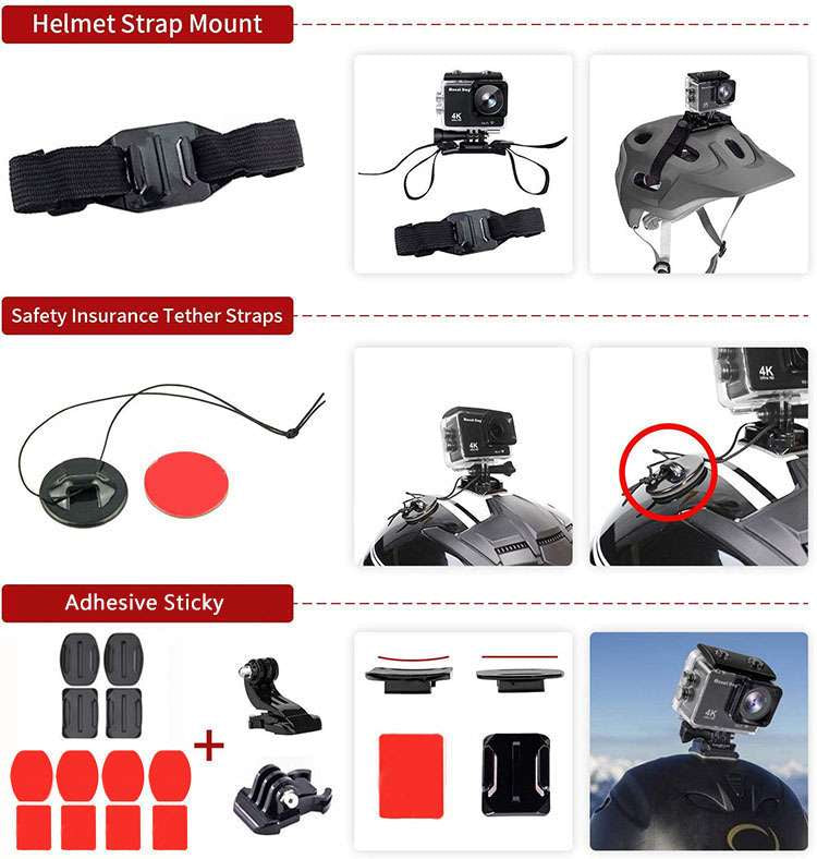 Hridz 58-in-1 Action Camera Accessories Kit for Insta360 GoPro Hero 10 9 8 7 6 5 4 3+ Max - HRIDZ