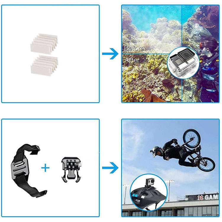 Hridz 58-in-1 Action Camera Accessories Kit for Insta360 GoPro Hero 10 9 8 7 6 5 4 3+ Max - HRIDZ