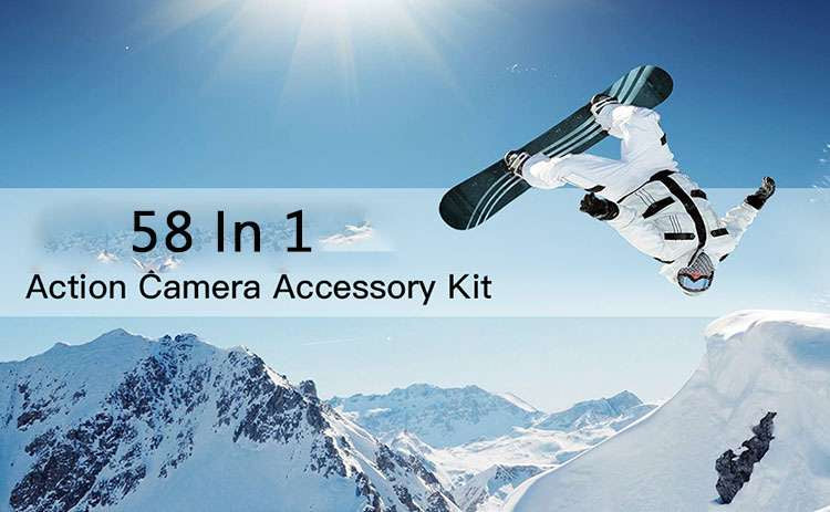 Hridz 58-in-1 Action Camera Accessories Kit for Insta360 GoPro Hero 10 9 8 7 6 5 4 3+ Max - HRIDZ