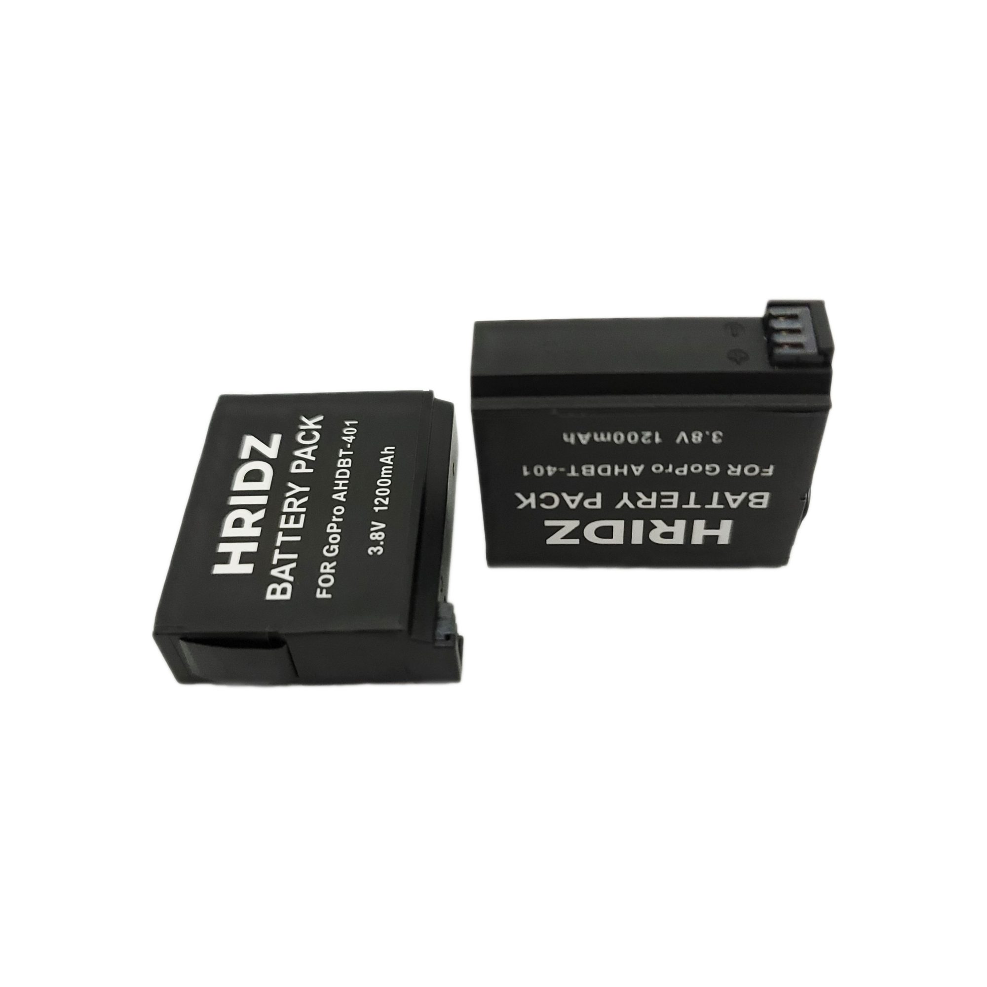 2Pcs Hridz AHDBT-401 Battery for Go Pro HERO4 BLACK and HERO4 SILVER Cameras - HRIDZ