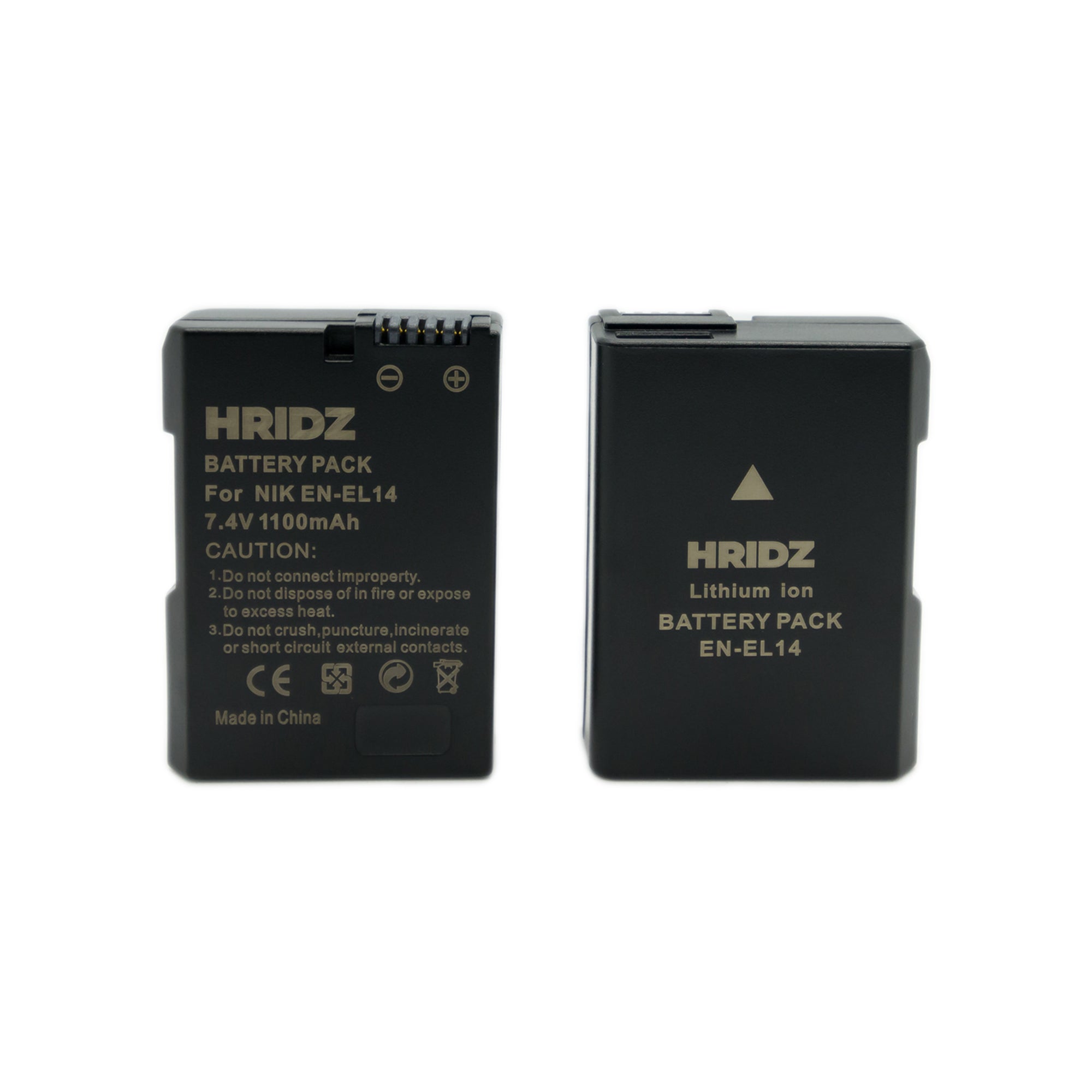 Hridz EN-EL14 Battery & Charger Set replacement for Nikon EN-EL14 Battery - HRIDZ