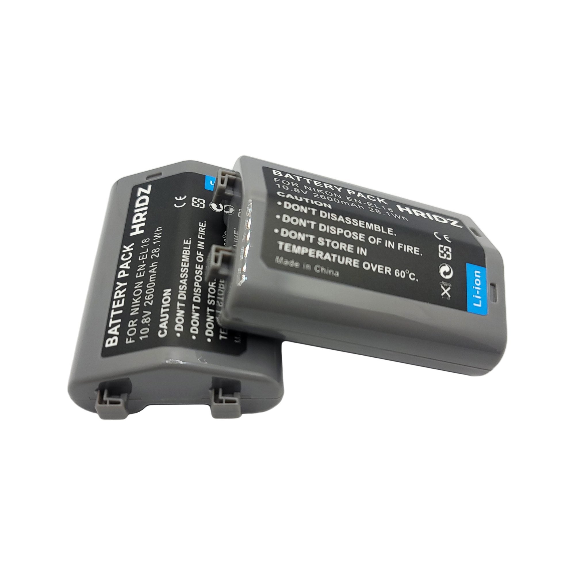 Hridz EN-EL18 Battery 10.8V for Nikon ENEL18 EN-EL18a D4 D4s S52 D5 Z9 Cameras - HRIDZ