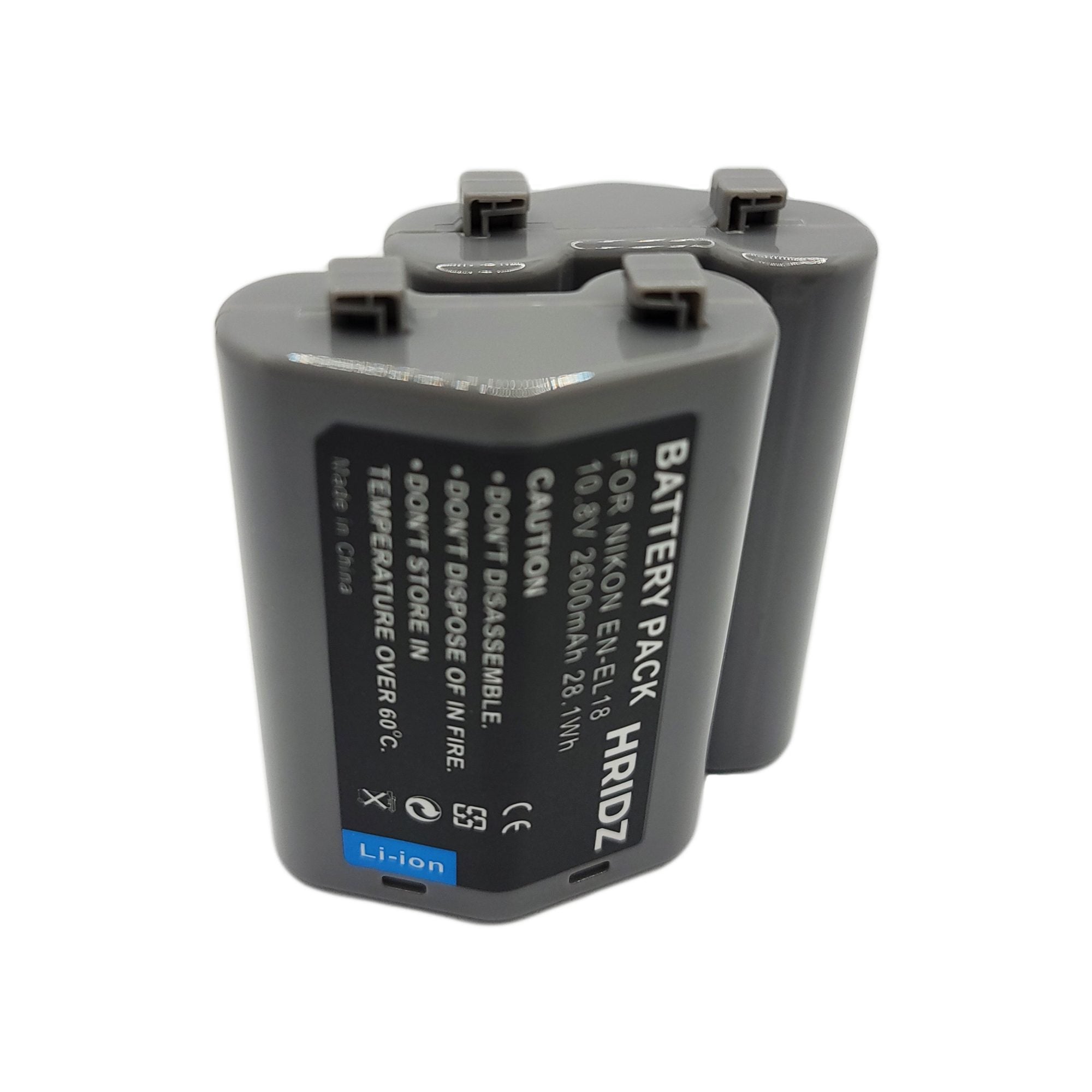 Hridz EN-EL18 Battery 10.8V for Nikon ENEL18 EN-EL18a D4 D4s S52 D5 Z9 Cameras - HRIDZ