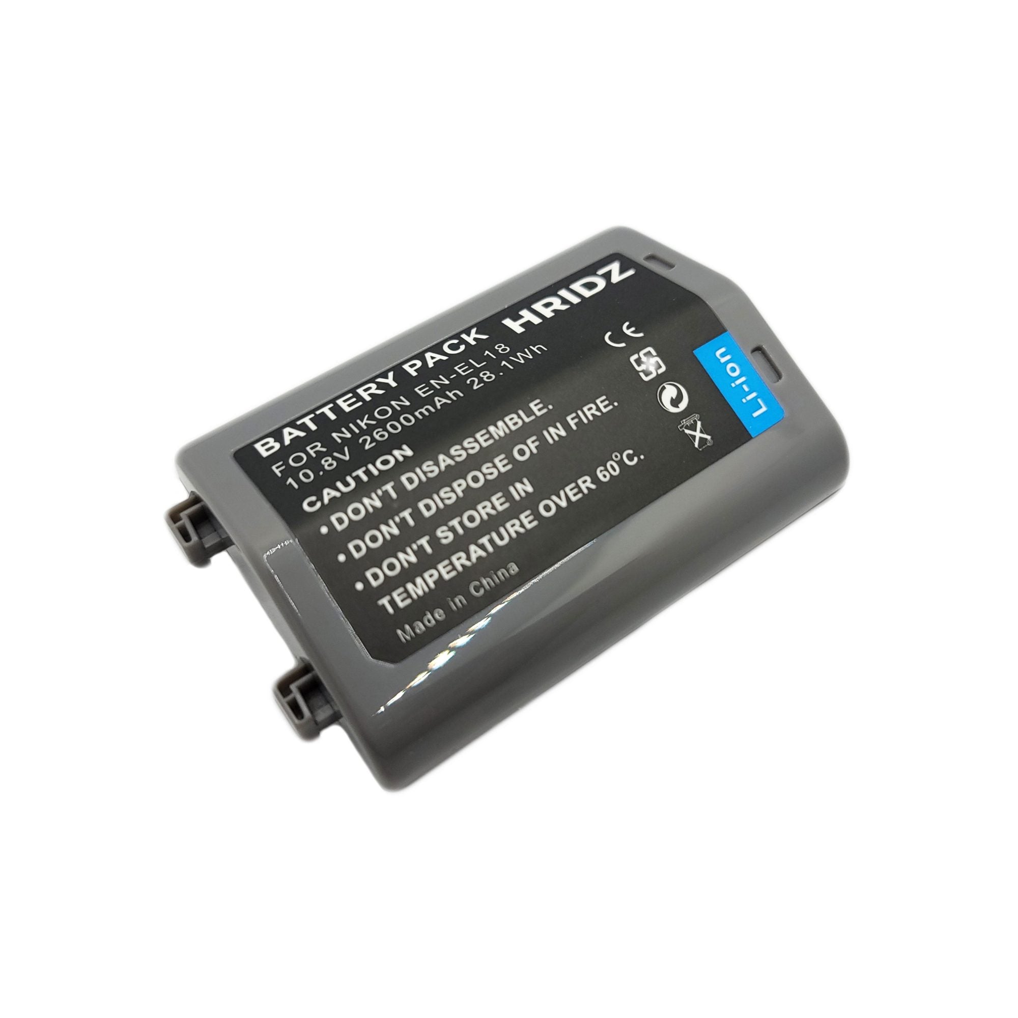 Hridz EN-EL18 Battery 10.8V for Nikon ENEL18 EN-EL18a D4 D4s S52 D5 Z9 Cameras - HRIDZ