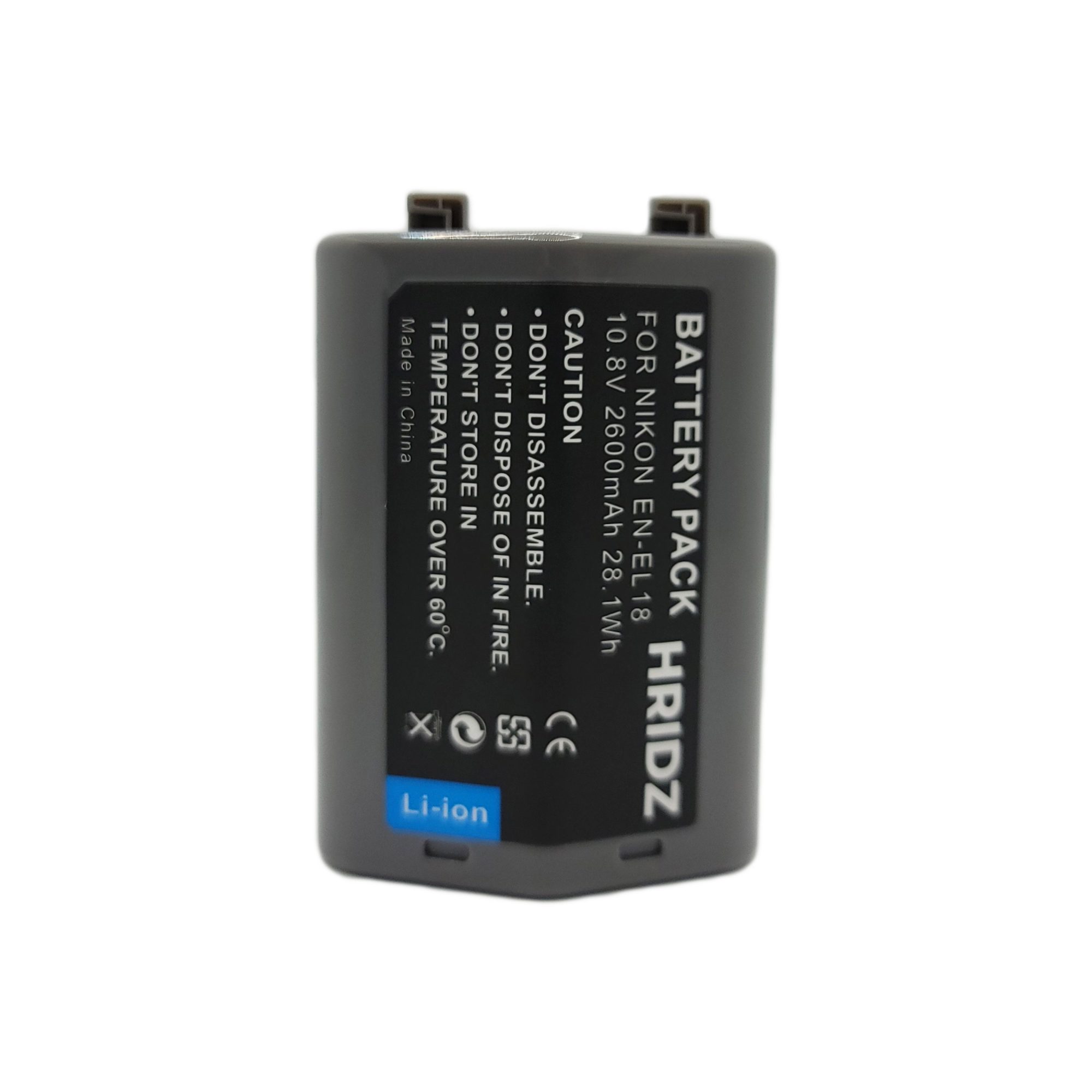 Hridz EN-EL18 Battery 10.8V for Nikon ENEL18 EN-EL18a D4 D4s S52 D5 Z9 Cameras - HRIDZ