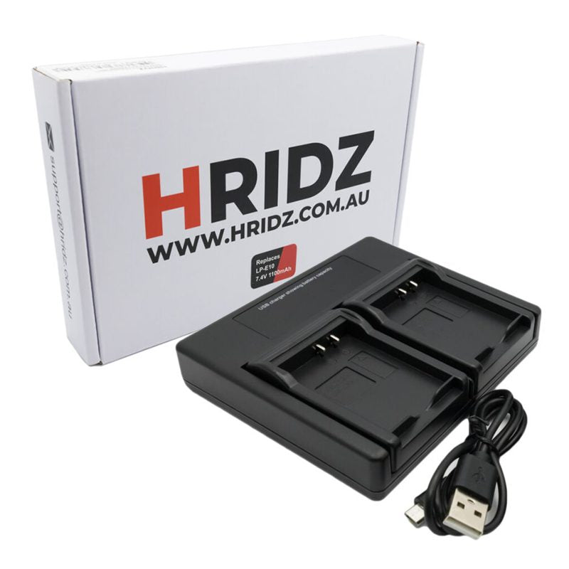 Hridz LP-E10 Battery Charger for Canon EOS 3000D 1500D 1300D 1200D 1100D - HRIDZ