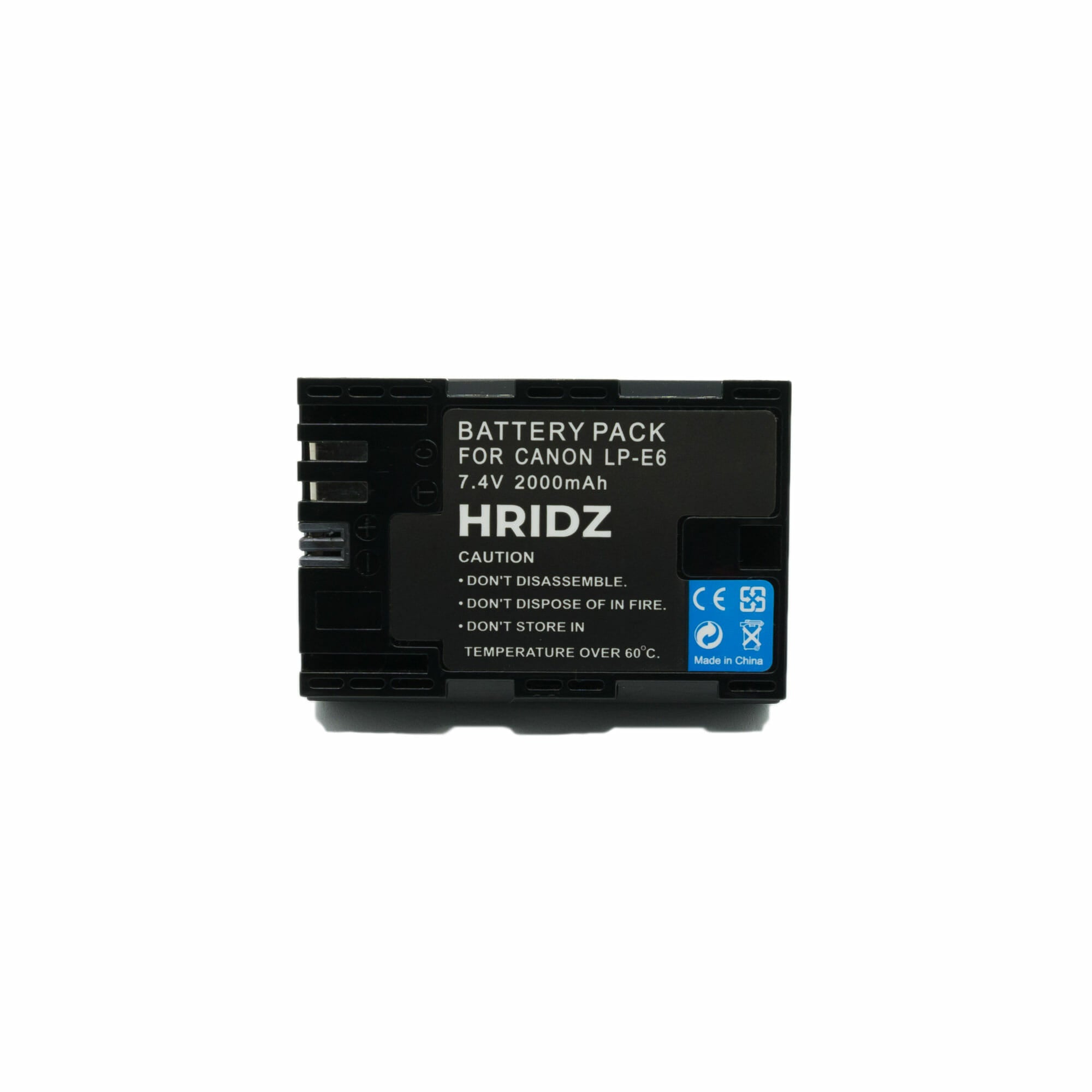 HRIDZ LP-E6 E6NH Batteries & Charger Pack for Canon R7 R6 5D 6D 7D 90D 80D 70D 60D E6NH - HRIDZ