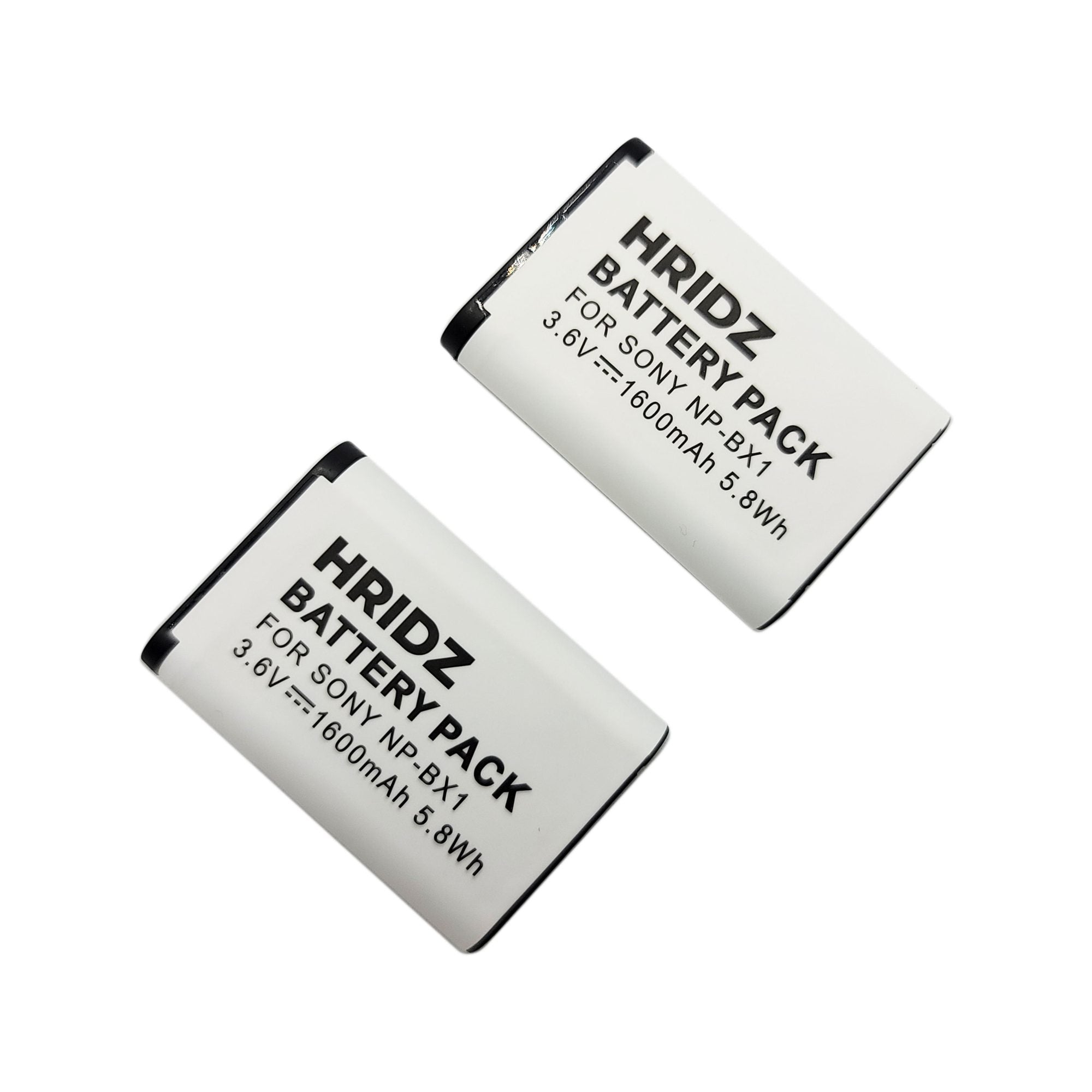 Hridz 2pcs 1600mAh NP-BX1 Battery with LCD Dual Charger for Sony RX100 - HRIDZ