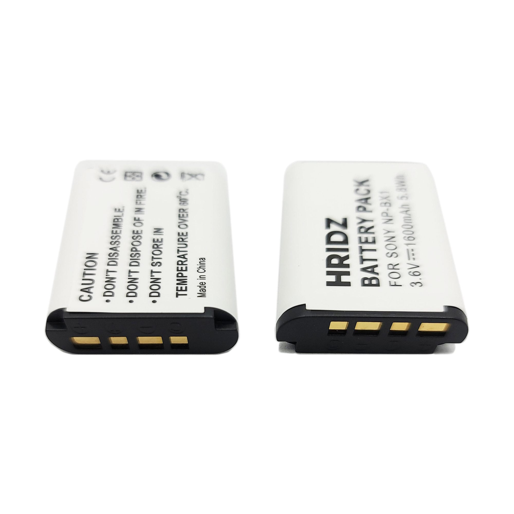 Hridz 2pcs 1600mAh NP-BX1 Battery with LCD Dual Charger for Sony RX100 - HRIDZ