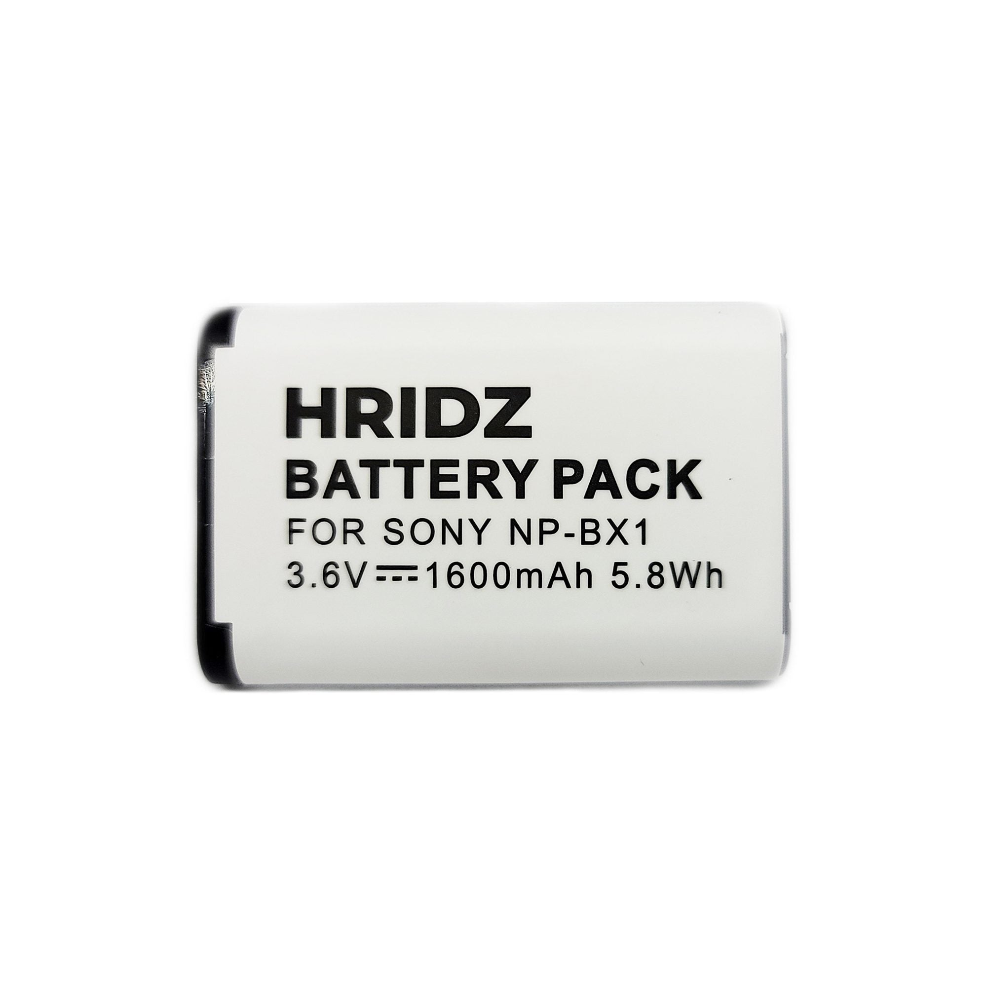 Hridz 2pcs 1600mAh NP-BX1 Battery with LCD Dual Charger for Sony RX100 - HRIDZ