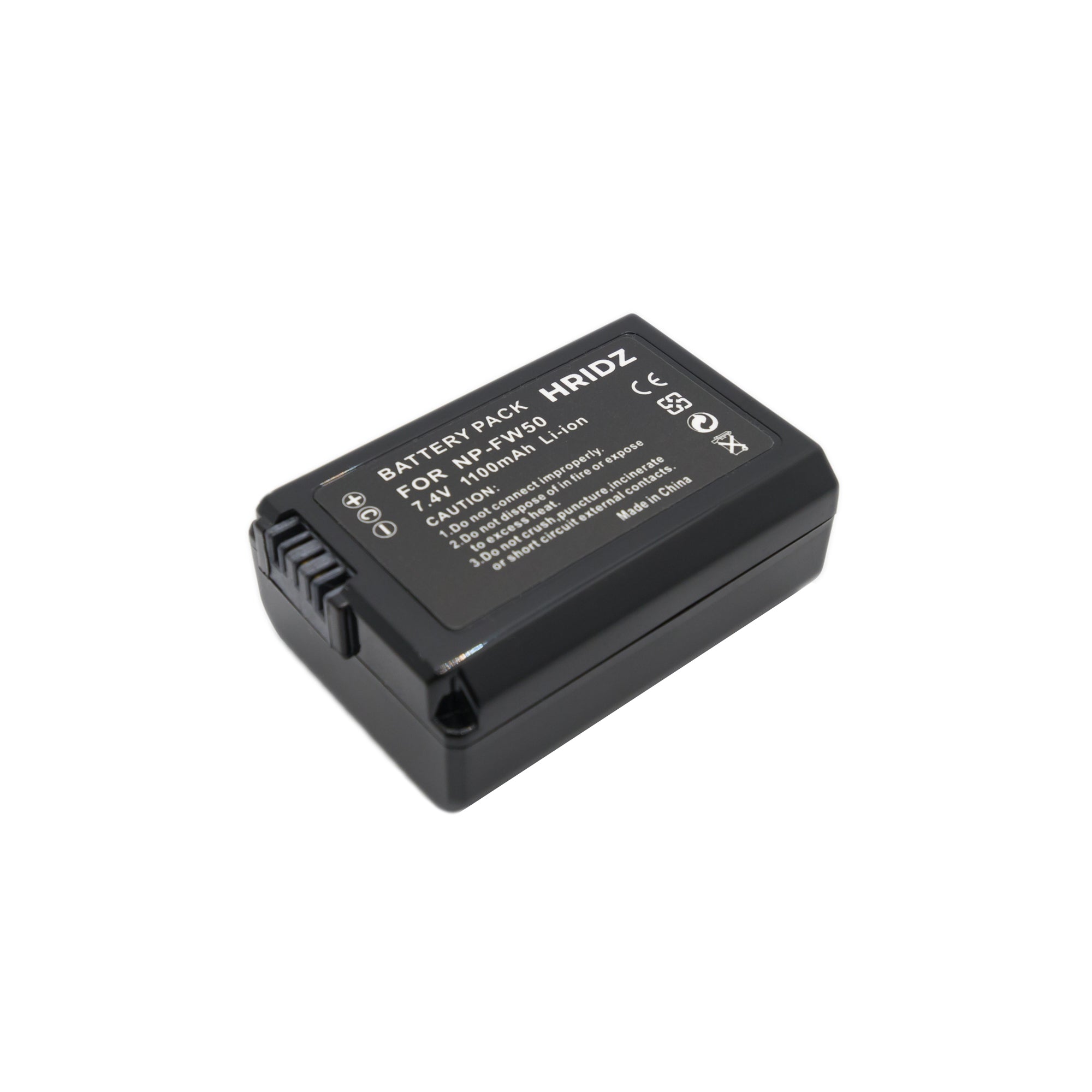 Hridz NP-FW50 Battery for SONY NP-FW50 Alpha A7 A7II NEX-3 NEX-3N NEX-5 NEX-6 NEX-7 - HRIDZ