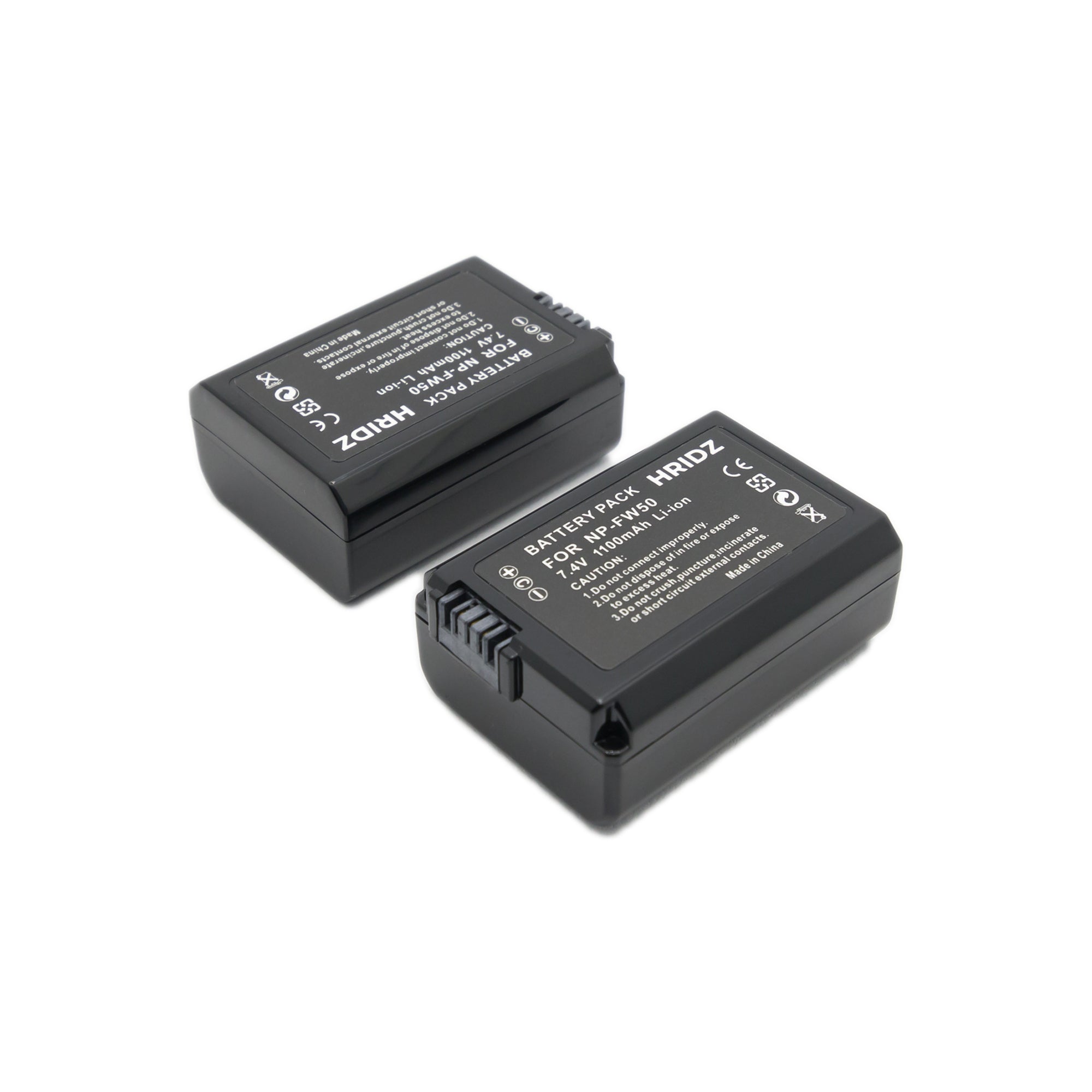 Hridz NP-FW50 Battery & Charger Pack for Sony NP-FW50 and SLT-A33,A35,A37,A55V, DSC-RX10 - HRIDZ