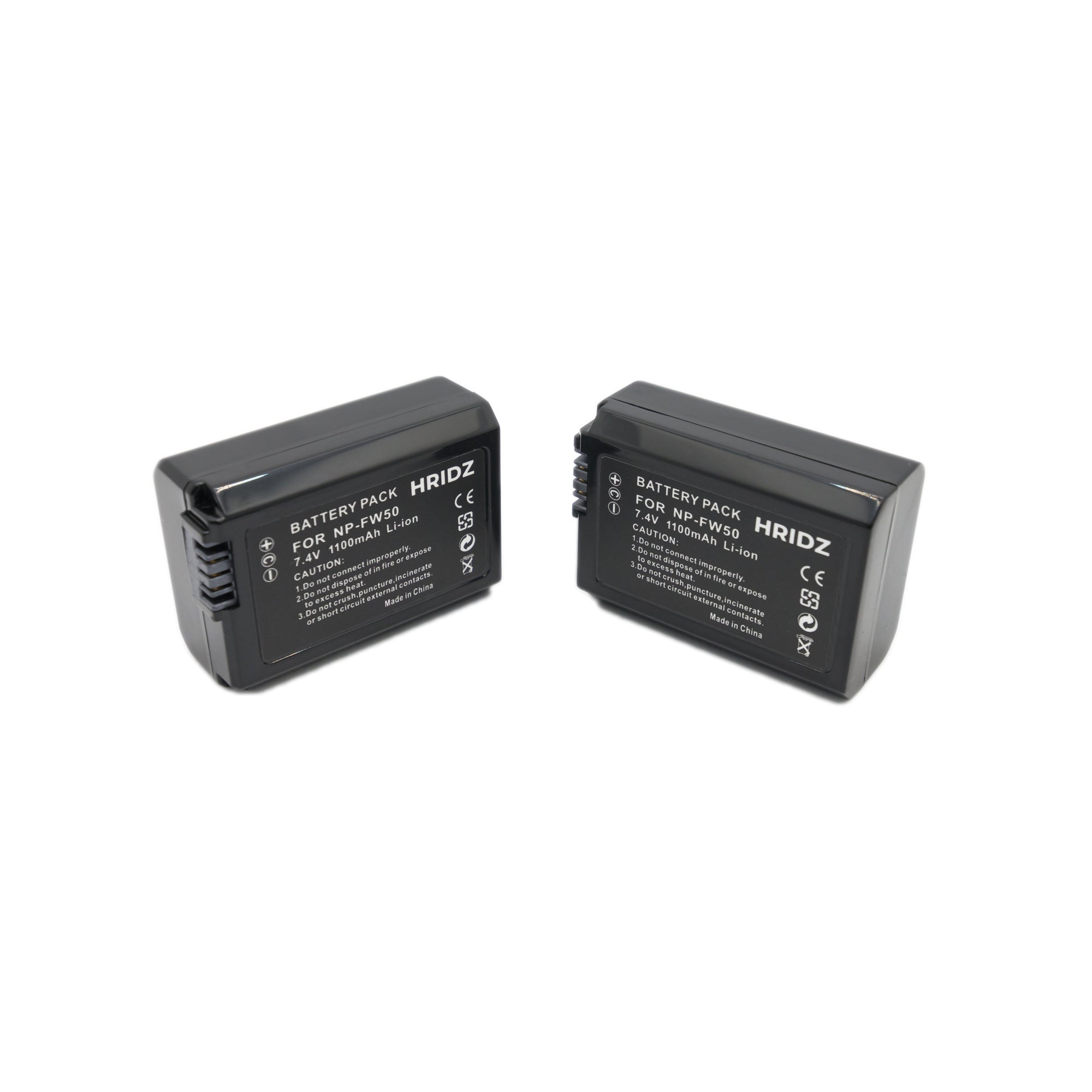 Hridz NP-FW50 Battery & Charger Pack for Sony NP-FW50 and SLT-A33,A35,A37,A55V, DSC-RX10 - HRIDZ