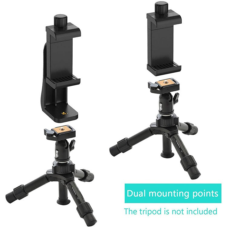 Hridz Universal Smartphone Tripod Mount Adapter Adjustable Clamp Phone Holder Clip Holder - HRIDZ