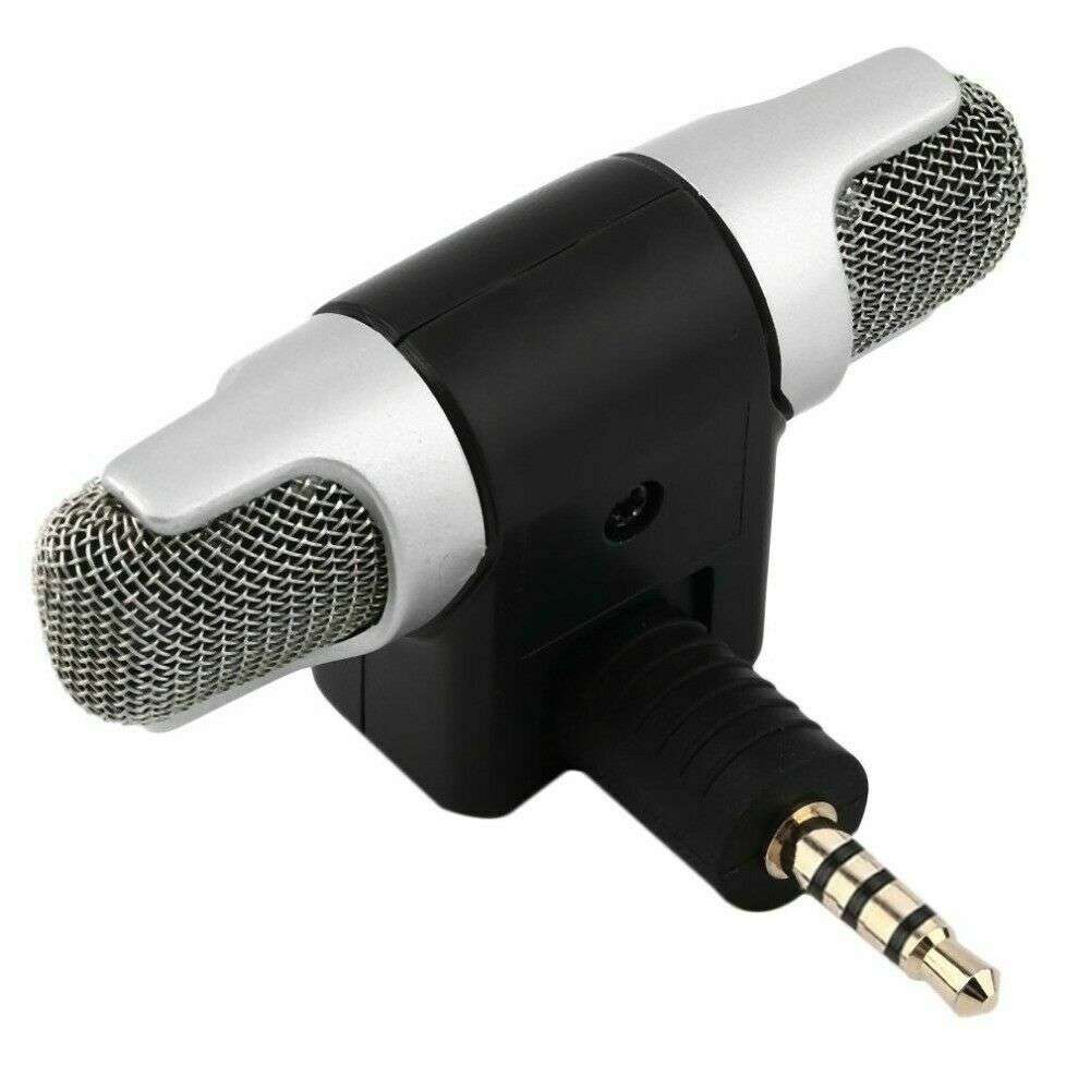 Hridz 3.5mm Mini Jack External Stereo Recorder Microphone Mic For Smart Phones - HRIDZ