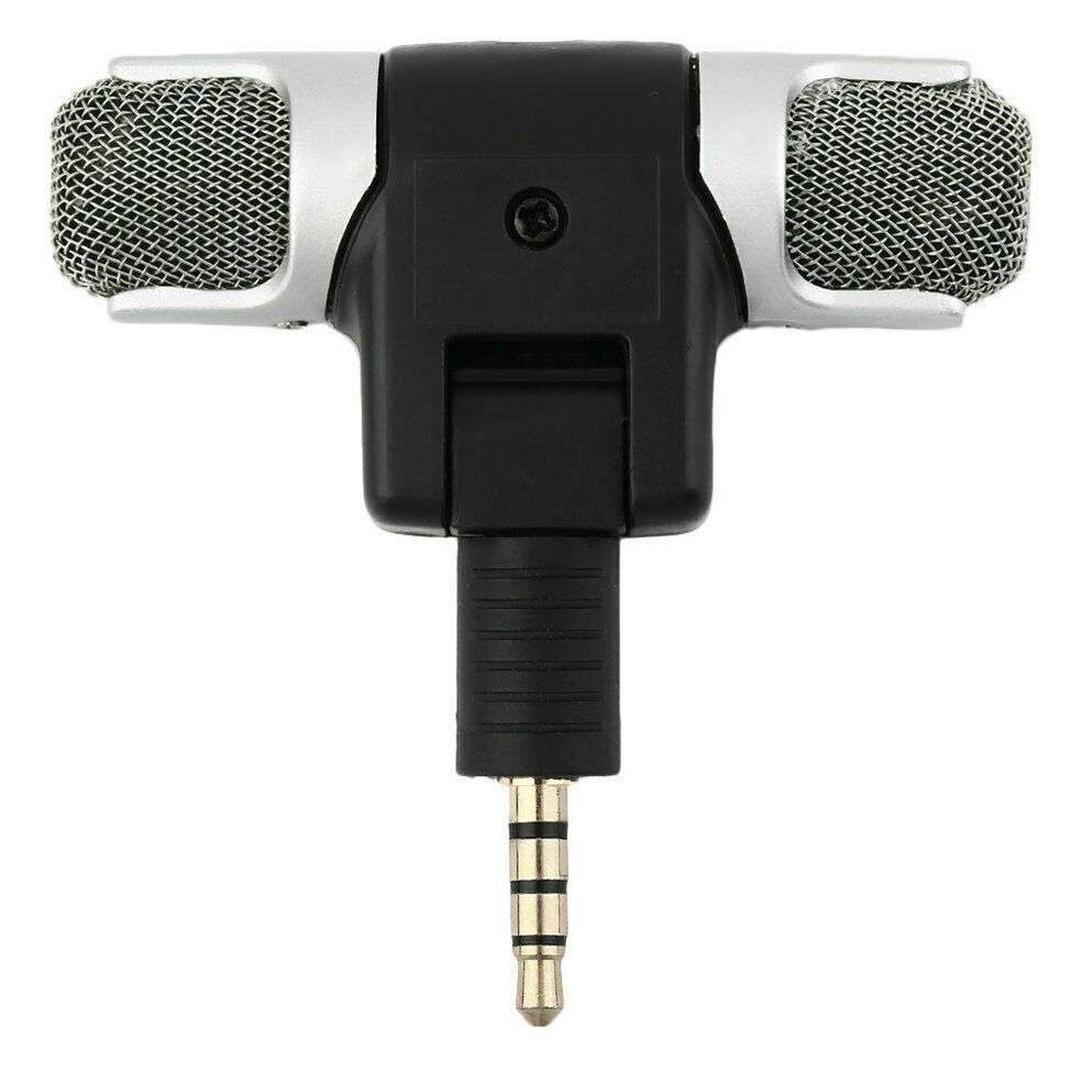 Hridz 3.5mm Mini Jack External Stereo Recorder Microphone Mic For Smart Phones - HRIDZ